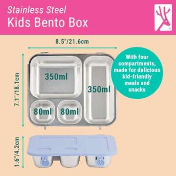 Elk & Friends Kids Bento Box | Non-Toxic and Dishwasher Safe