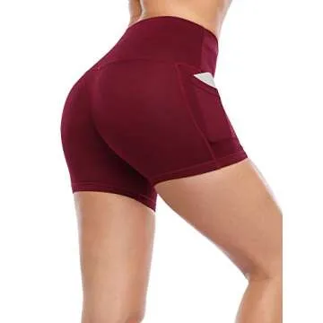 CADMUS High Waist Athletic Shorts - Women's Yoga Fitness Workout with Pockets