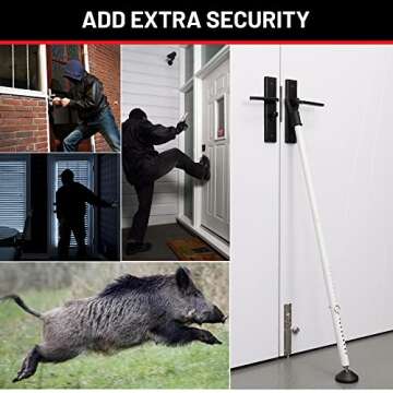 Adjustable Heavy Duty Door Security Bar - Ultimate Protection for Home & Travel
