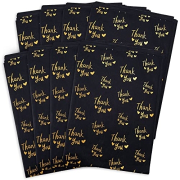 MR FIVE 200 Sheets Gold Thank You Tissue Paper Bulk,20" x 14",Gold Thank You Tissue Paper for Packag...