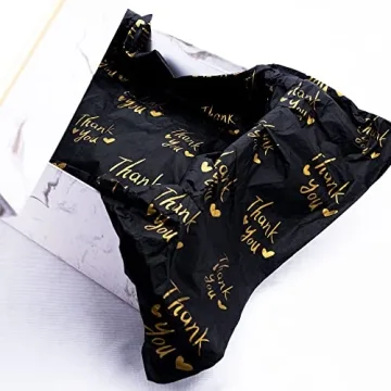 Elegant Gold Thank You Tissue Paper for Gifts and Businesses