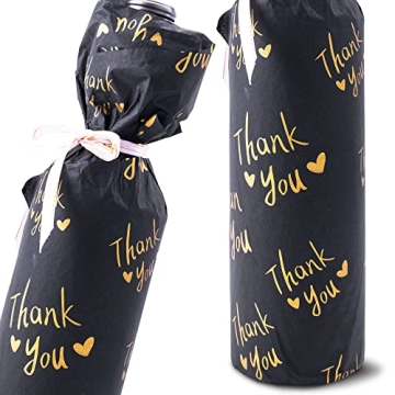 Elegant Gold Thank You Tissue Paper for Gifts and Businesses