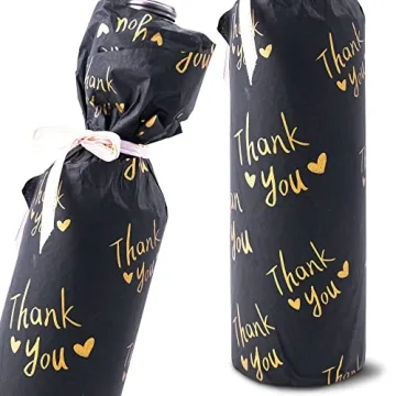 Elegant Gold Thank You Tissue Paper for Gifts and Businesses