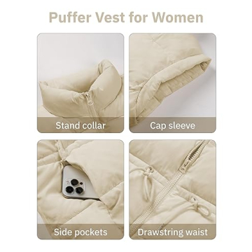 Ameliever Women's Stylish Puffer Vest for All Seasons