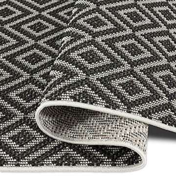 Home Dynamix Tripoli Lydia Indoor/Outdoor Area Rug, Modern Dark Gray, 7'10"x10'2" Rectangle