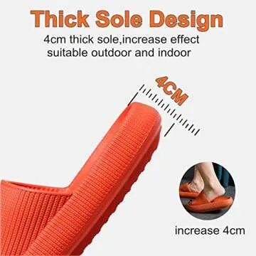 Fuupnn Cloud Cushion Slides Slippers Women Men, Non-Slip Quick Drying Outdoor Indoor Sandals Slides for Women Men,4cm Thick Sole Super Soft Massage Shower Bathroom House Beach Pool Womens Mens Platform Shoes