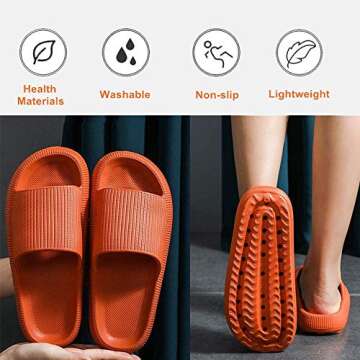 Fuupnn Cloud Cushion Slides Slippers Women Men, Non-Slip Quick Drying Outdoor Indoor Sandals Slides for Women Men,4cm Thick Sole Super Soft Massage Shower Bathroom House Beach Pool Womens Mens Platform Shoes