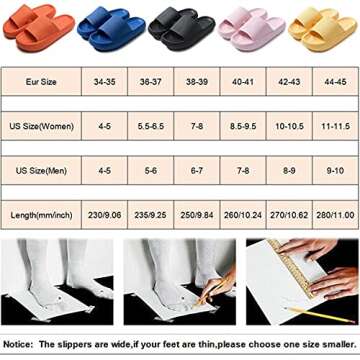 Fuupnn Cloud Cushion Slides Slippers Women Men, Non-Slip Quick Drying Outdoor Indoor Sandals Slides for Women Men,4cm Thick Sole Super Soft Massage Shower Bathroom House Beach Pool Womens Mens Platform Shoes