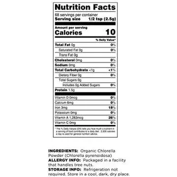 Terrasoul Superfoods Chlorella Powder for Energy and Detox