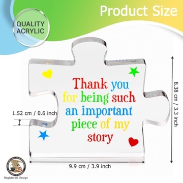 Elegant Acrylic Board Puzzle Gift for Teachers - Thank You