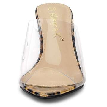 Chic Allegra K Clear Leopard Slide Sandals for Women