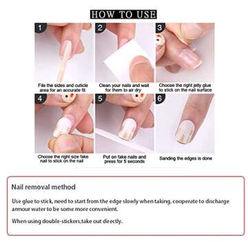 Black French Tip Press on Nails Medium Length Square Fake Nails with Silver Glitter Line Designs Glossy Coffin Nails Full Cover Nail Tips Glue on Nails Artificial Acrylic False Nails for Women 24Pcs