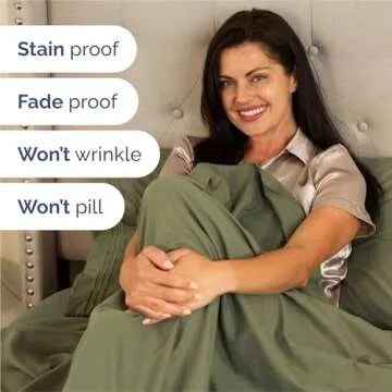 King Size 4 Piece Sheet Set - Comfy Breathable & Cooling Bed Sheets Set - Hotel Luxury Bedding for Women, Men, Kids & Teens - Deep Pockets, Easy-Fit, Super Soft & Wrinkle Free - Oeko-Tex - Sage Green