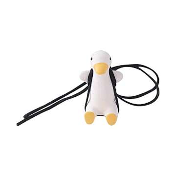 AMIORO Cute Swinging Duck Car Mirror Hanging Accessories Fun Interior Rearview Mirrors Decoration (Duck)