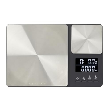 KitchenAid KQ909 Dual Platform Digital Kitchen and Food Scale - 11lb Capacity, Precision 16oz, Sleek...