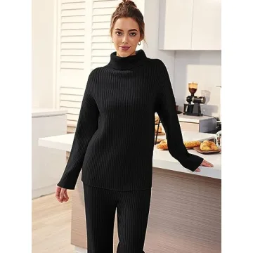 LILLUSORY Women's Ribbed Knit Sweatsuit Set Fall 2024