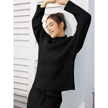 LILLUSORY Women's Ribbed Knit Sweatsuit Set Fall 2024