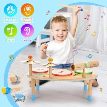 OATHX Kids Drum Set - Fun Musical Instruments for Ages 1-6