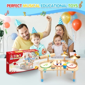 OATHX Kids Drum Set - Fun Musical Instruments for Ages 1-6