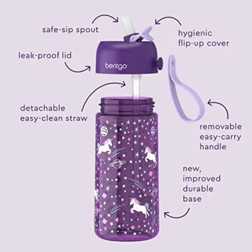 Bentgo Kids Water Bottle - Durable, Leak-Proof for Ages 3+
