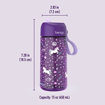 Bentgo Kids Water Bottle - Durable, Leak-Proof for Ages 3+