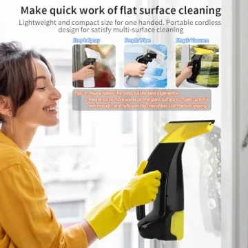 Rechargeable Window Vac for Streak-Free Cleaning