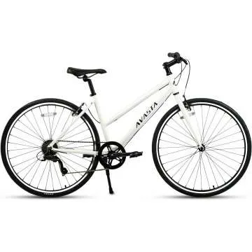 AVASTA Women's 7-Speed Hybrid Bike with Kickstand