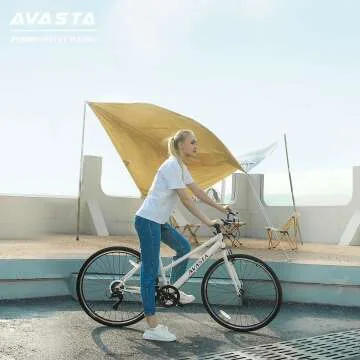 AVASTA Women's 7-Speed Hybrid Bike with Kickstand