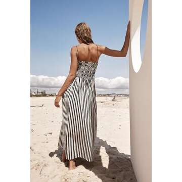 Stylish Striped Maxi Dress for Women - Lightweight & Elegant