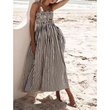 Stylish Striped Maxi Dress for Women - Lightweight & Elegant