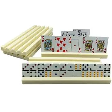Yuanhe 4-Pack Plastic Domino Holders - Essential for Board Game Enthusiasts
