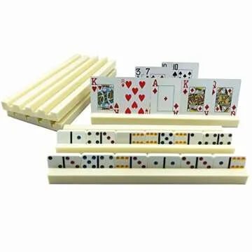 Yuanhe 4-Pack Plastic Domino Holders for Family Game Nights