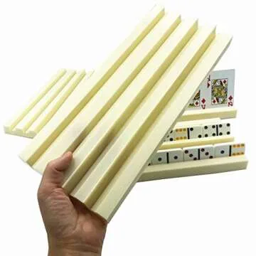Yuanhe 4-Pack Plastic Domino Holders for Family Game Nights