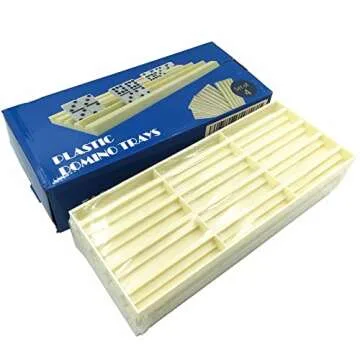Yuanhe 4-Pack Plastic Domino Holders for Family Game Nights