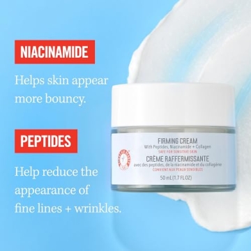 First Aid Beauty Firming Collagen Cream with Collagen, Peptides and Niacinamide – Day + Night Anti-Aging Face Moisturizer – 1.7 fl oz
