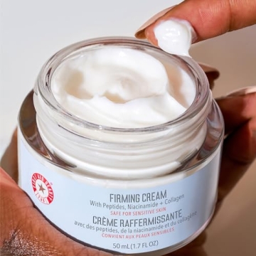 First Aid Beauty Firming Collagen Cream with Collagen, Peptides and Niacinamide – Day + Night Anti-Aging Face Moisturizer – 1.7 fl oz