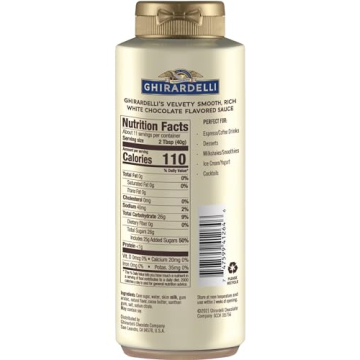 Ghirardelli Sea Salt Caramel, White Chocolate and Caramel Flavored Sauce 16 oz Bottles (Pack of 3) with Ghirardelli Stamped Barista Spoon