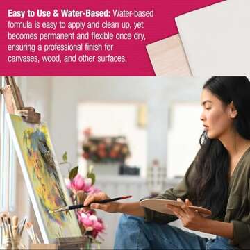 U.S. Art Supply Clear Gesso Primer - 16oz Versatile Art Medium