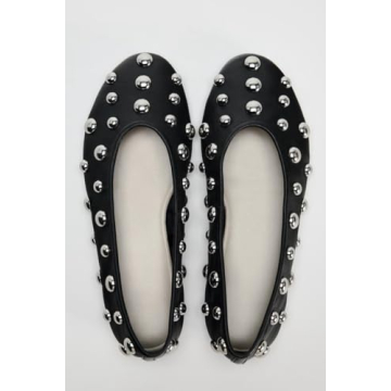 XEYANFYS Stylish Studded Ballet Flats for Women