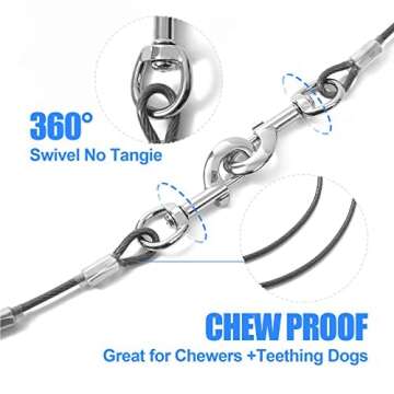 Durable 5FT Chew Proof Dog Leash for Active Dogs