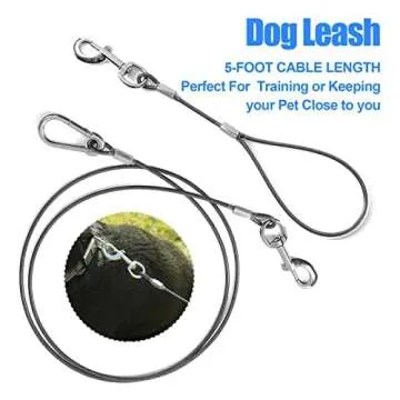 Durable 5FT Chew Proof Dog Leash for Active Dogs