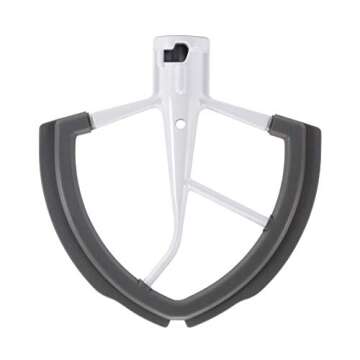 Flex Edge Beater for Kitchen Aid Mixer 6 Quart Bowl-Lift Stand Mixer Bowls, 6 QT Flat Edge Beater wi...