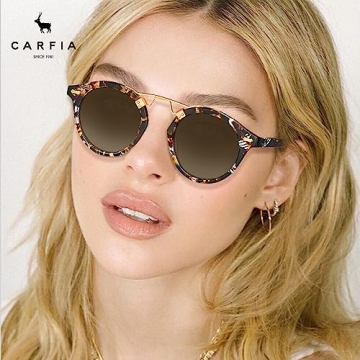 CARFIA Small Face Polarized Sunglasses for Women