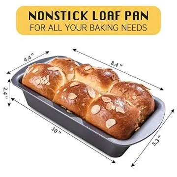 HONGBAKE 3 Pack Nonstick Bread Pan Set for Baking