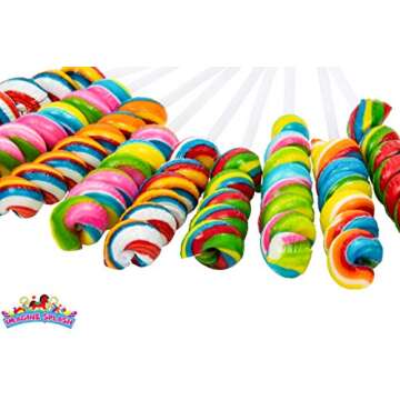 Rainbow Twisty Pops - 16 Pieces - Lollipop Party Favors