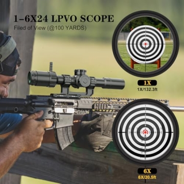 DISCOVERYOPT ED-AR 1-6X24IR LPVO Scope for Precision Shooting