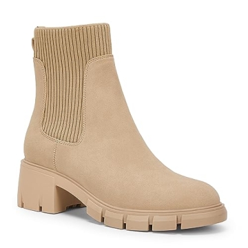 Ruanyu Women's Faux Suede Platform Ankle Boots for Style