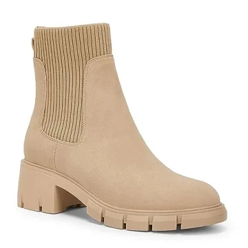 Ruanyu Women's Faux Suede Platform Ankle Boots for Style