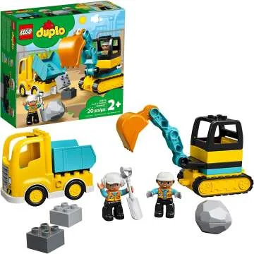 LEGO DUPLO Town Truck & Excavator Set for Toddlers