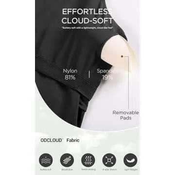 ODODOS Cloud Feeling Tank Dress with Built-in Bra